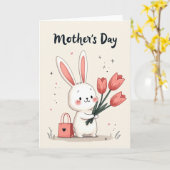 Carte de Tulipes Blushing Bunny (Fleur jaune)