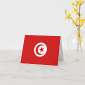 Carte de Tunisie avec drapeau (Fleur jaune)
