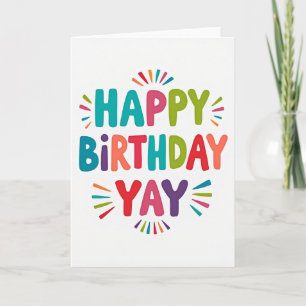 Carte de type anniversaire vibrante