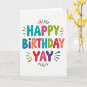 Carte de type anniversaire vibrante (Fleur jaune)