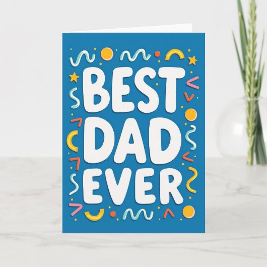 Carte de type Meilleur Papa Incroyable (Devant)