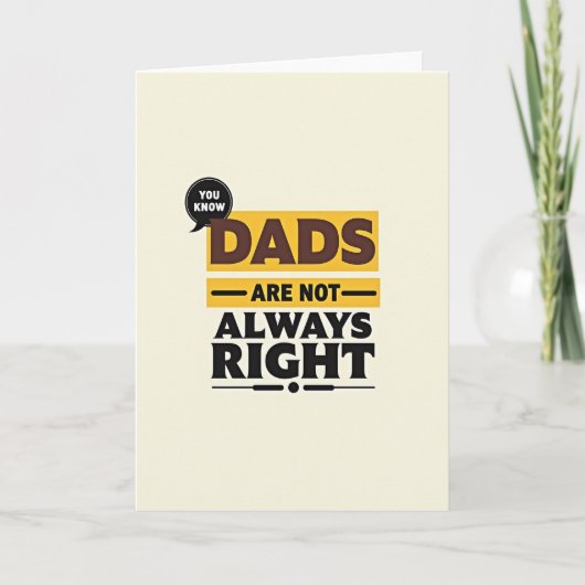 Carte de typographie Cool Dads (Devant)