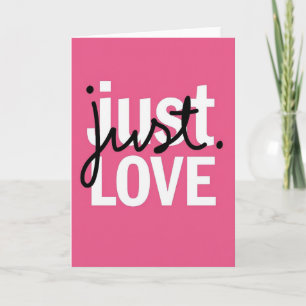 Carte de typographie d'amour moderne