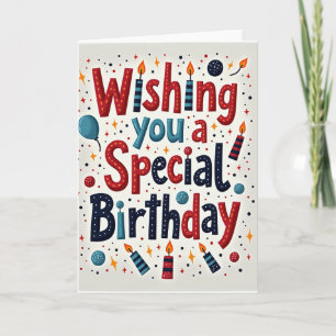 Carte de typographie d'anniversaire spéciale