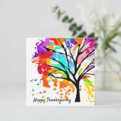 Carte de typographie de Bon thanksgiving d'arbre c (Debout devant)