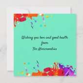 Carte de typographie de Bon thanksgiving d'arbre c (Dos)