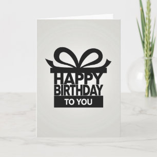 Carte de typographie de cadeau d'anniversaire