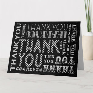 Carte de typographie de calque de Merci Unisex vid