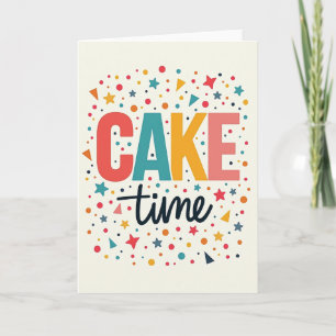 Carte de typographie de gâteau vibrant