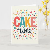 Carte de typographie de gâteau vibrant (Fleur jaune)