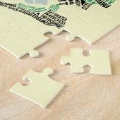 Carte de typographie de Queens NYC Jigsaw Puzzle (Côté)