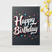 Carte de typographie de script d'anniversaire doux (Fleur jaune)
