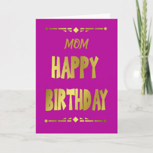 Carte de typographie dorée moderne pour anniversai