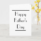 Carte de typographie minimale pour la fête des pèr (Fleur jaune)