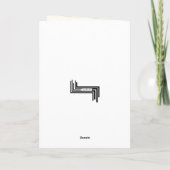 Carte de typographie multilingue à anneaux de diam (Dos)