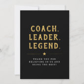 Carte de typographie or Coach Leader Legend (Devant)
