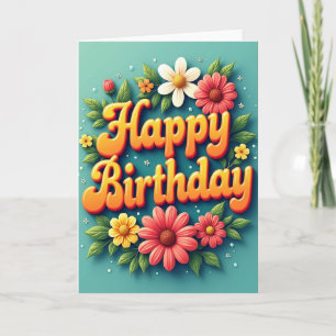 Carte de typographie orange joyeuse