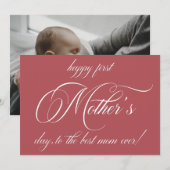 Carte de typographie photo Joyeux Fête des Mères (Devant / Derrière)