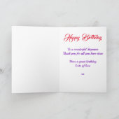 Carte de typographie Pink Happy Birthday (Intérieur)