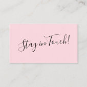 Carte de typographie rose pastel élégante "Nous av (Dos)