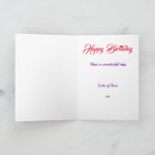 Carte de typographie rose violet Joyeux Anniversai (Intérieur)