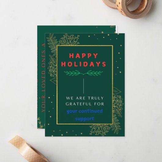 Carte de vacances (Devant/Arrière en situation)