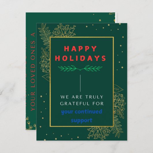 Carte de vacances (Devant / Derrière)