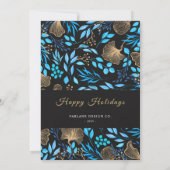 Carte de vacances 2024 Calendrier Fleurs Logo d'en (Dos)