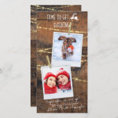 Carte de vacances 2-Photo Icône Reindeer Dashing C (Devant / Derrière)