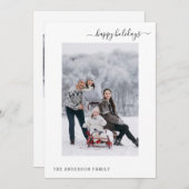 Carte de vacances 2 Photo Moderne Minimaliste 2025 (Devant / Derrière)