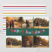 Carte de vacances 6 photos arc-en-ciel couleur fan (Devant / Derrière)