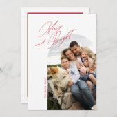 Carte de vacances à arch simple Merry and Bright (Devant / Derrière)