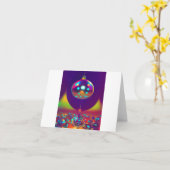 Carte de vacances à billes de Noël Disco (Fleur jaune)