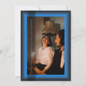 Carte de vacances à cadre bleu (Devant)