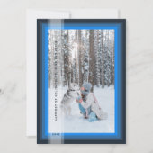 Carte de vacances à cadre bleu (Devant)