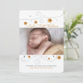 Carte de vacances à cadre photo en forme d'étoile (Debout devant)