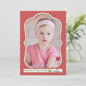 Carte de vacances à cadre photo traditionnel verti (Debout devant)