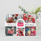 Carte de vacances à collage photo joyeuse (Debout devant)