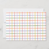 Carte de vacances À damiers photo couleur mignonne (Dos)