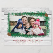 Carte de vacances à feuillage persistant Frame (Devant / Derrière)