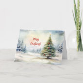 Carte de vacances à feuillage persistant sapin de (Devant)