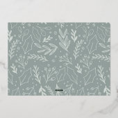 Carte de vacances à feuilles dorées et feuillage g (Verso)