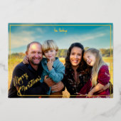 Carte de vacances à fond perdu avec feuille d'or (Recto)