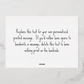 Carte de vacances à fond perdu avec feuille d'or (Verso)