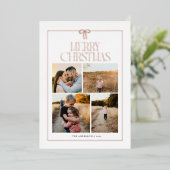 Carte de vacances à gros nœud en feuille (Debout devant)