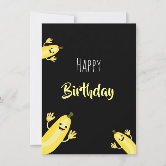 Carte de vacances à la banane cool (Devant)