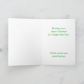 Carte de vacances à la clientèle Merci (Intérieur)