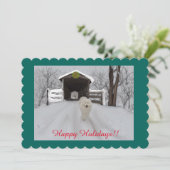 Carte de vacances à la main peinte à la main (Debout devant)