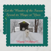 Carte de vacances à la main peinte à la main (Devant / Derrière)