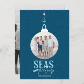 Carte de vacances à la mer et aux salutations (Devant / Derrière)